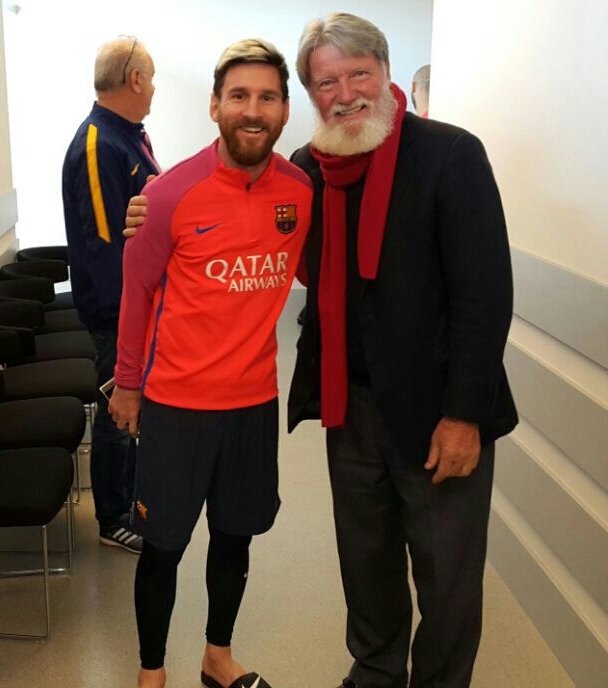 Père Pedro et Lionnel Messi 18 Novembre 2016 à Barcelone