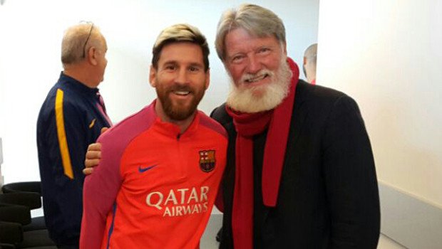 Père Pedro et Lionnel Messi 18 Novembre 2016 à Barcelone